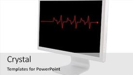  Presentation with starting line red running track - Presentation having computer monitor with a red background and a light gray colored foreground