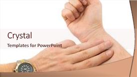  Presentation with pulse - Beautiful presentation theme featuring hand taking pulse isolated backdrop and a lemonade colored foreground