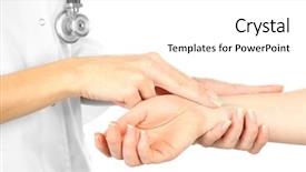  Presentation with pulse - Beautiful PPT theme featuring pulsating - measuring pulse isolated on white backdrop and a white colored foreground