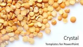  Presentation with pulse - PPT theme with plant pulse - lentil on white background background and a  colored foreground