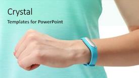  Presentation with pulse - Slide set with pulse lazer - closeup view of woman background and a arctic colored foreground