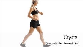  Presentation with shot - PPT theme with pulse lazer - full length profile shot background and a white colored foreground