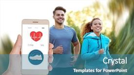  Presentation with hand holding puzzle piece - PPT layouts enhanced with pulse lazer - male hand holding smartphone background and a  colored foreground