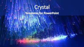  Presentation with fiber optic - PPT theme with pulse light - optical fibers of fiber optic background and a royal blue colored foreground