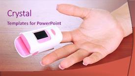  Presentation with pulse - Slide deck with pulse oximeter used to measure background and a  colored foreground