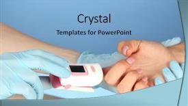  Presentation with pulse - PPT theme enhanced with we make it easy person holding a smartphone on blurred cityscape background background and a lemonade colored foreground