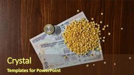  Presentation with market - PPT theme consisting of pulses market rates hundred rupee background and a tawny brown colored foreground