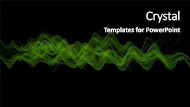  Presentation with abstract wave - PPT theme featuring pulses wallpaper - abstract green wave background and a black colored foreground