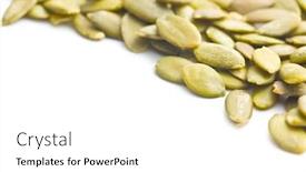  Presentation with seeds - Slides consisting of pumkin-seeds-on-white-background background and a white colored foreground