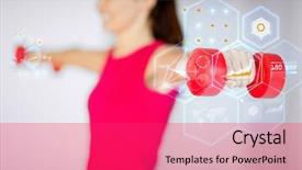  Presentation with modern medicine cardiology concept mixed - Beautiful PPT theme featuring heart pump - sport and recreation concept backdrop and a red colored foreground