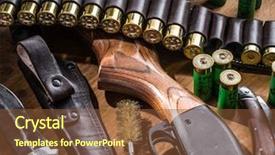  Presentation with pump - Audience pleasing slides consisting of pump action shotgun 12 guage backdrop and a  colored foreground