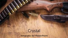  Presentation with pump - Theme with pump action shotgun 12 guage background and a  colored foreground