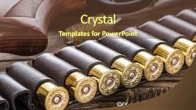  Presentation with pump - PPT theme enhanced with pump action shotgun 12 guage background and a  colored foreground