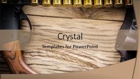  Presentation with pump - Slides enhanced with pump action shotgun 12 guage background and a  colored foreground