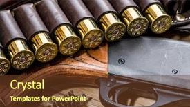 Presentation with pump - PPT theme featuring pump action shotgun 12 guage background and a  colored foreground