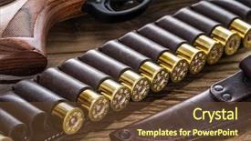  Presentation with pump - Amazing PPT layouts having pump action shotgun 12 guage backdrop and a  colored foreground