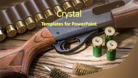  Presentation with pump - PPT theme consisting of pump action shotgun 12 guage background and a  colored foreground