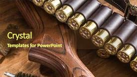  Presentation with hunting - Colorful theme enhanced with pump action shotgun 12 guage backdrop and a  colored foreground