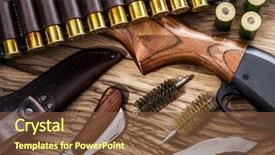  Presentation with pump - Cool new presentation design with pump action shotgun 12 guage backdrop and a  colored foreground