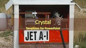  Presentation with aviation fuel stations - Slides with pump for aviation fuel type background and a tawny brown colored foreground