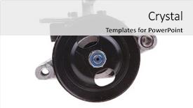  Presentation with water moving - Slides featuring pump isolated over white background background and a white colored foreground