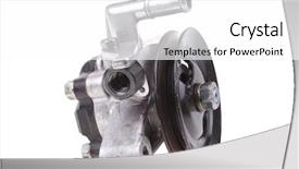  Presentation with water pump - Theme with pump isolated over white background background and a white colored foreground