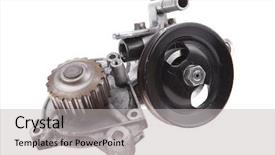  Presentation with water moving - Colorful PPT layouts enhanced with pump isolated over white background backdrop and a  colored foreground