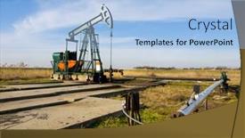  Presentation with pump - Cool new theme with pump-jack-and-tubes backdrop and a light blue colored foreground