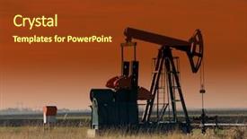  Presentation with pump - Colorful PPT layouts enhanced with pump-jack in the valley backdrop and a tawny brown colored foreground