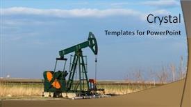  Presentation with pump - Slide deck consisting of pump-jack in the valley background and a light blue colored foreground