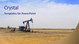  Presentation with pump - Audience pleasing presentation theme consisting of pump-jack backdrop and a light blue colored foreground