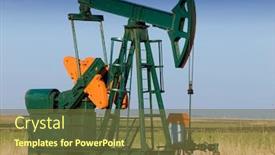  Presentation with pump - PPT theme enhanced with pump-jack background and a tawny brown colored foreground