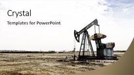  Presentation with pump - Slides having pump-jack background and a white colored foreground