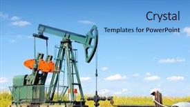  Presentation with pump - Theme featuring pump-jack background and a light blue colored foreground