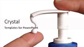  Presentation with lotion - Beautiful presentation theme featuring pump pumping - nice isolated image backdrop and a white colored foreground
