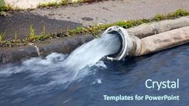  Presentation with fire - Slide deck with pumping water background and a ocean colored foreground