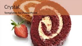  Presentation with roll cake - Theme with pumpkin and strawberry roll cake background and a  colored foreground