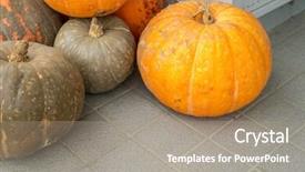  Presentation with pumpkin seeds as pumpkin - Slide deck enhanced with pumpkin background background and a gray colored foreground