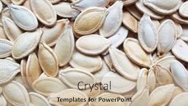  Presentation with beans - Theme consisting of pumpkin-beans-as-a-background background and a soft green colored foreground