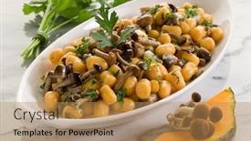  Presentation with mushroom - Audience pleasing PPT theme consisting of fancy rat hang on hand isolated on white background backdrop and a lemonade colored foreground