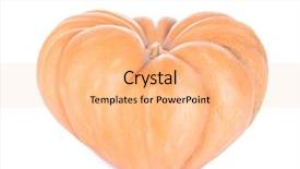  Presentation with shape heart - Cool new slide deck with pumpkin in heart shape isolated backdrop and a  colored foreground