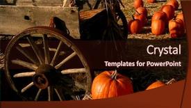  Presentation with harvest - PPT theme having  background and a  colored foreground