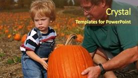  Presentation with country fair - PPT theme featuring country fair - helping hand background and a tawny brown colored foreground