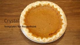  Presentation with events - PPT theme having pumpkin-pie-a-while-fresh background and a gold colored foreground