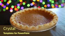  Presentation with christmas holidays - Presentation design having pumpkin-pie-fresh-baked-pumpkin background and a tawny brown colored foreground