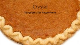  Presentation with thanksgiving - PPT layouts enhanced with pumpkin-pie-fresh-home-made background and a gold colored foreground