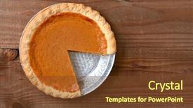  Presentation with wood rustic - Colorful PPT theme enhanced with pumpkin pie with a slice backdrop and a tawny brown colored foreground