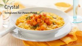  Presentation with sage - Audience pleasing slides consisting of pumpkin risotto with sage backdrop and a lemonade colored foreground