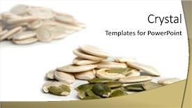  Presentation with pumpkin seeds - Slide set enhanced with pumpkin seeds on whote background background and a  colored foreground