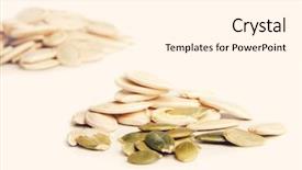  Presentation with pumpkin seeds - Presentation theme having pumpkin seeds on whote background background and a  colored foreground